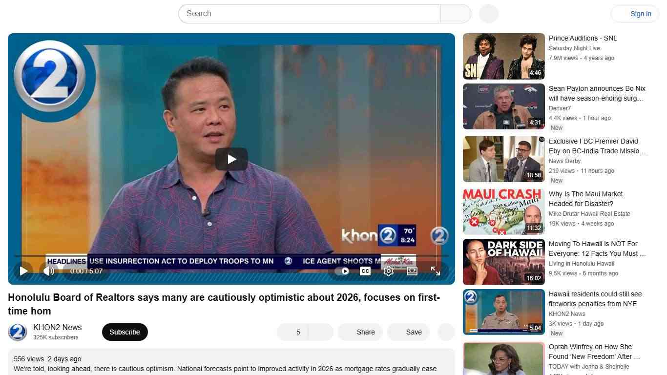 Honolulu Board of Realtors says many are cautiously optimistic about 2026, focuses on first-time hom - YouTube